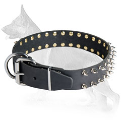 German Shepherd Dog Collar Shining Spikes