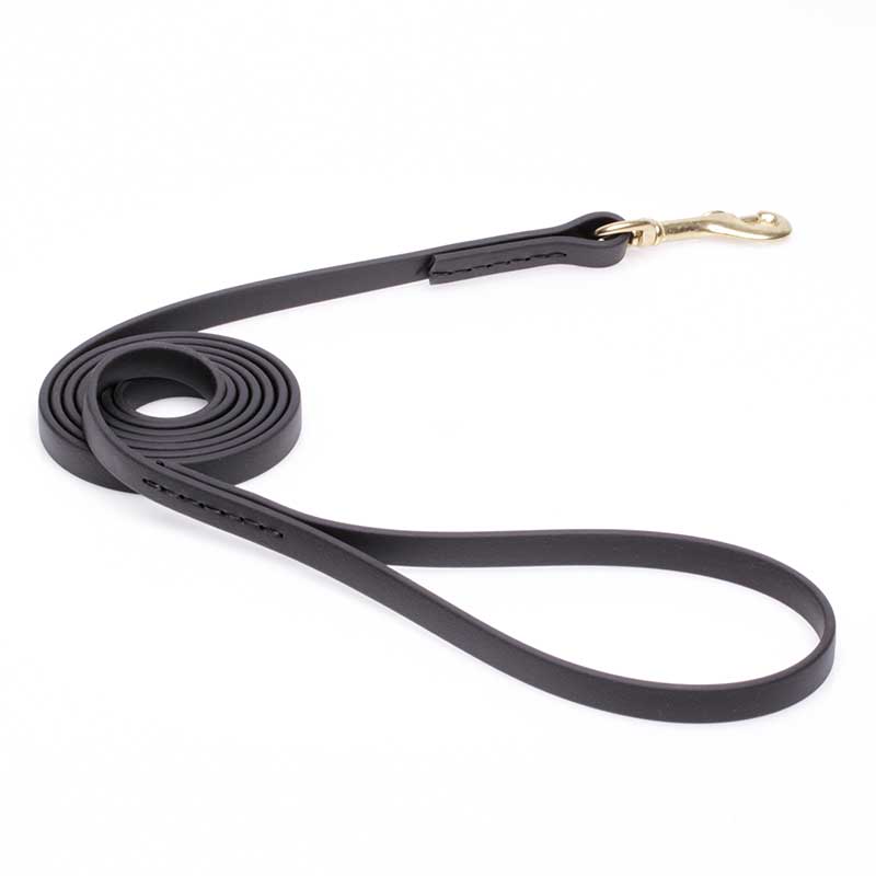 Black Biothane German Shepherd Leash for Walking, Tracking - Click Image to Close
