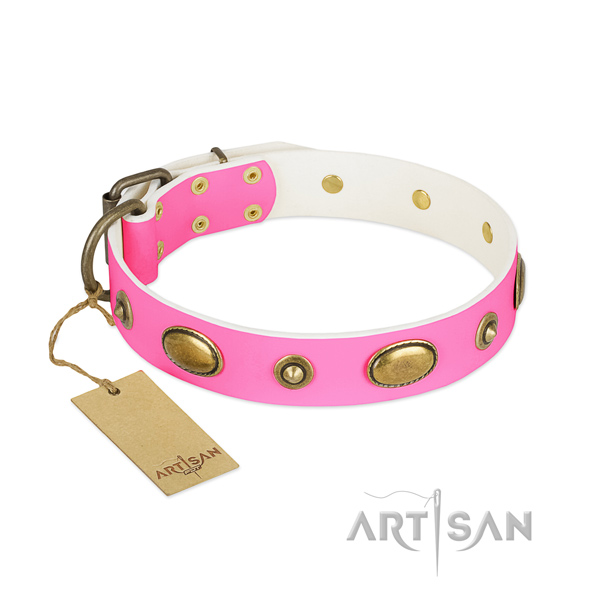 Handcrafted full grain genuine leather collar for your canine