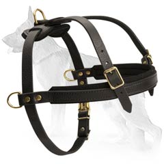 Superior German Shepherd Dog Leather Harness