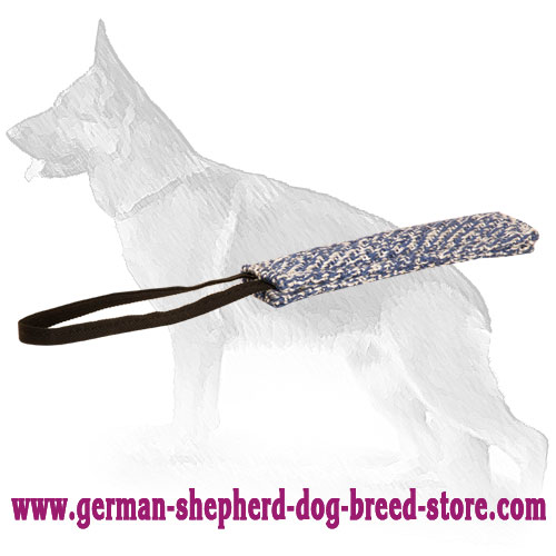 French Linen Puppy Training Bite Tug with Handle