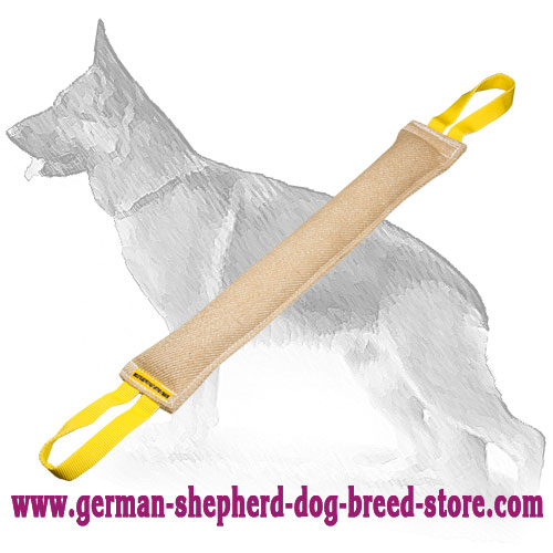 Jute German Shepherd Bite Tag / Tug for Young Dogs