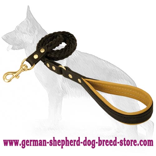 Braided Handcrafted Leather Dog Leash