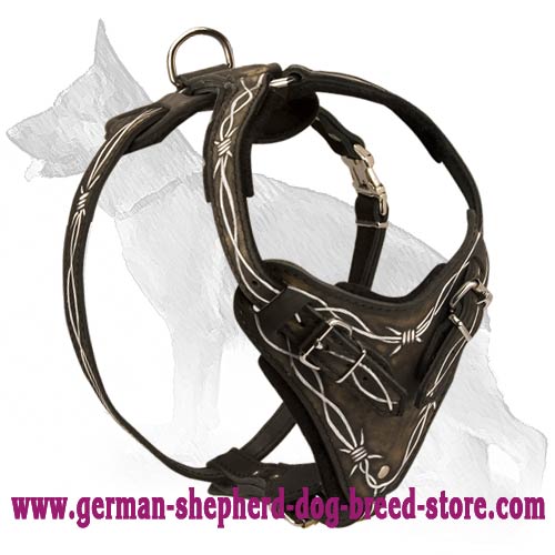 Supercool German Shepherd Dog Leather Harness