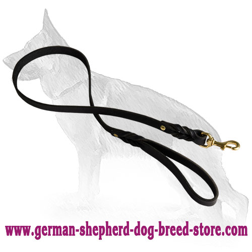 20 mm Handcrafted Leather German Shepherd Leash
