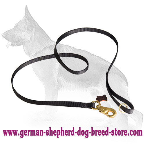 Extra Strong Nylon German Shepherd Leash with Massive Snap Hook