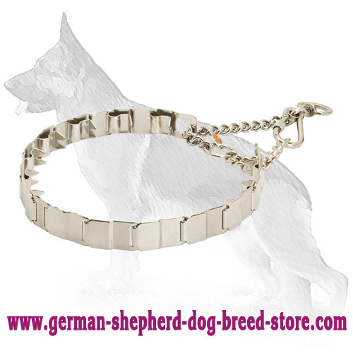 Stainless Steel Neck Tech Pinch Prong Collar for German Shepherd - 24 inch (60 cm)