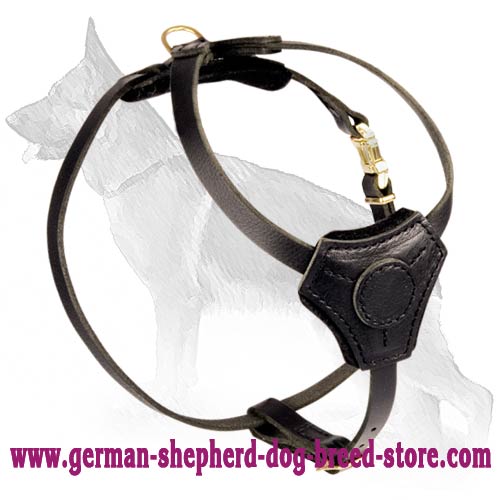 German Shepherd Puppy Leather Harness
