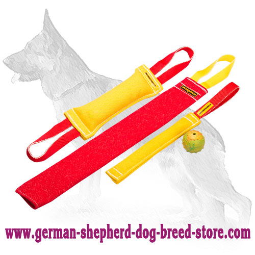 Training Set (bite tug+pocket toy+bite rag) Made of French Linen + Gift