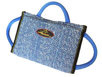 French Linen Dog bite pad with 3 handles - Click Image to Close