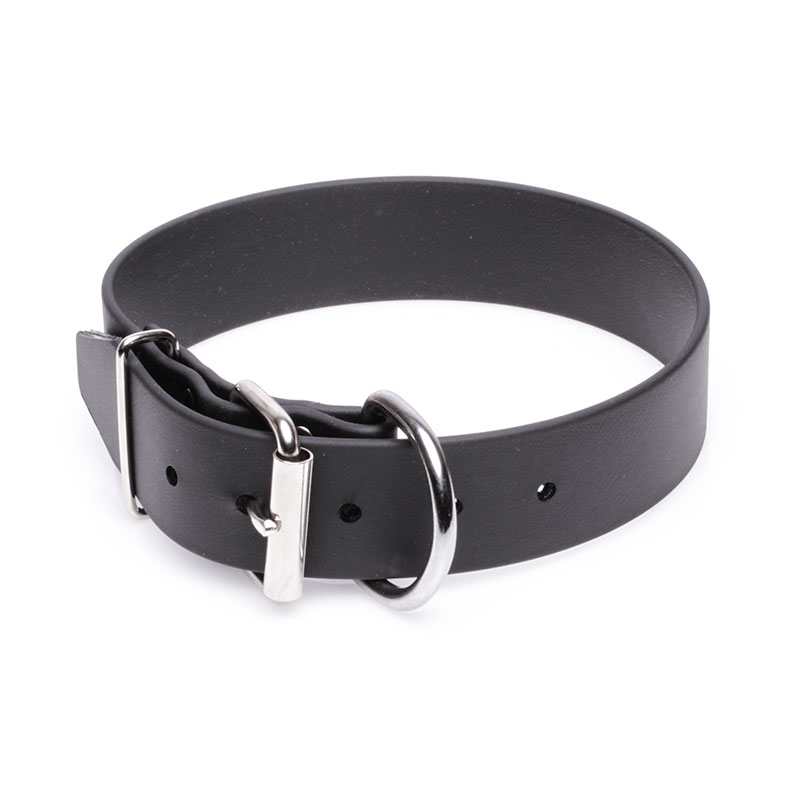 Extra Wide Black Biothane German Shepherd Collar