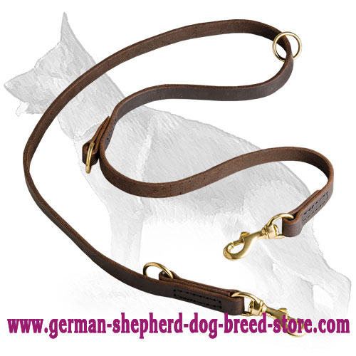 German Shepherd Leash with Regulated Length