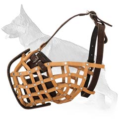 Gorgeous Military Style Basket German Shepherd Muzzle