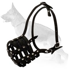 Comfy Nappa Padded German Shepherd Dog Muzzle 