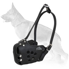 Leather German Shepherd Muzzle for Everyday Walking